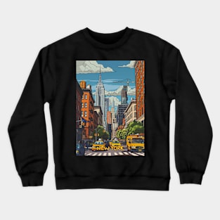 NewYork Cartoon Style Crewneck Sweatshirt